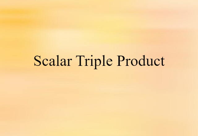 scalar triple product