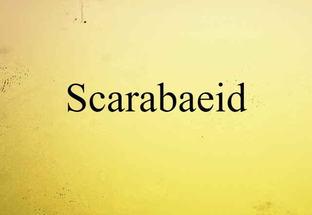 Scarabaeid (noun) Definition, Meaning & Examples