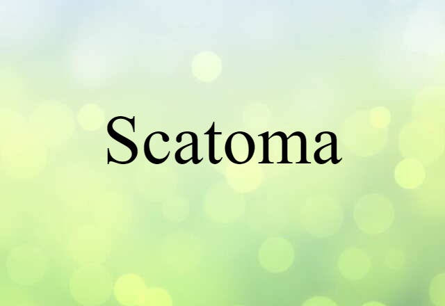 Scatoma (noun) Definition, Meaning & Examples