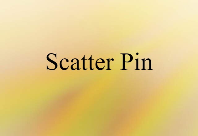 Scatter Pin (noun) Definition, Meaning & Examples