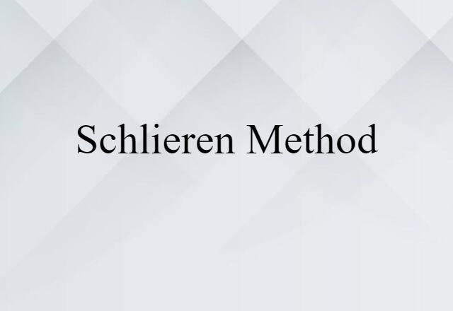 schlieren method