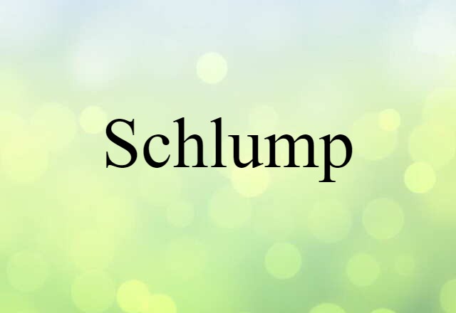 Schlump (noun) Definition, Meaning & Examples