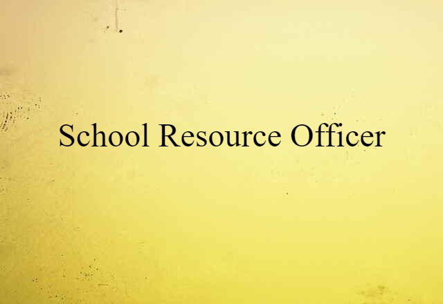 School Resource Officer