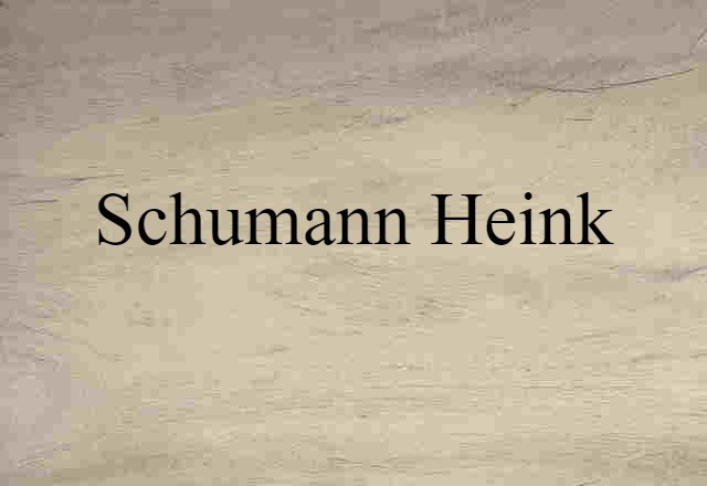 Schumann-Heink (noun) Definition, Meaning & Examples