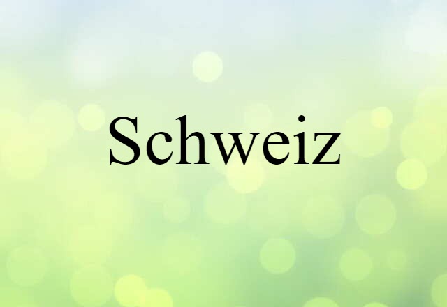 Schweiz (noun) Definition, Meaning & Examples