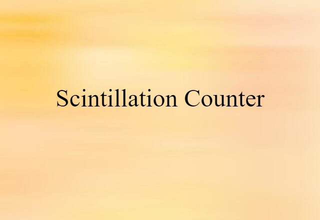 scintillation counter