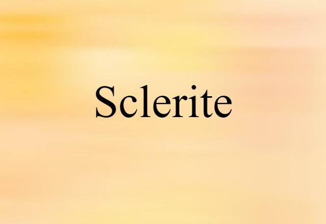 Sclerite (noun) Definition, Meaning & Examples