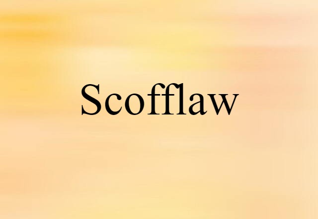 Scofflaw (noun) Definition, Meaning & Examples