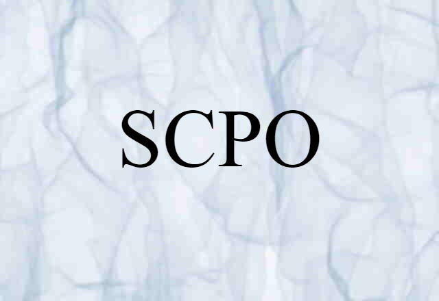 SCPO (noun) Definition, Meaning & Examples