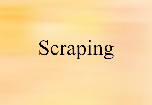 Scraping (noun) Definition, Meaning & Examples