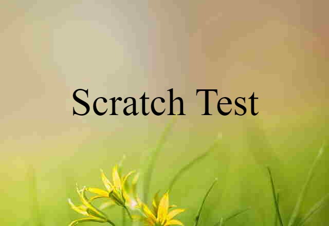 scratch test