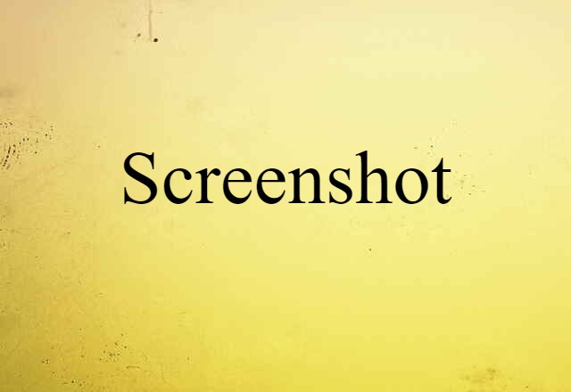 Screenshot (noun) Definition, Meaning & Examples