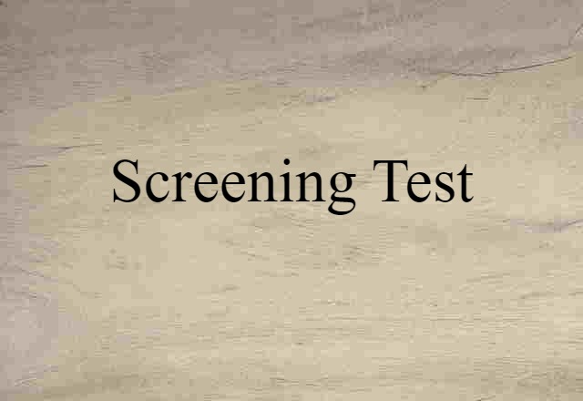 screening test