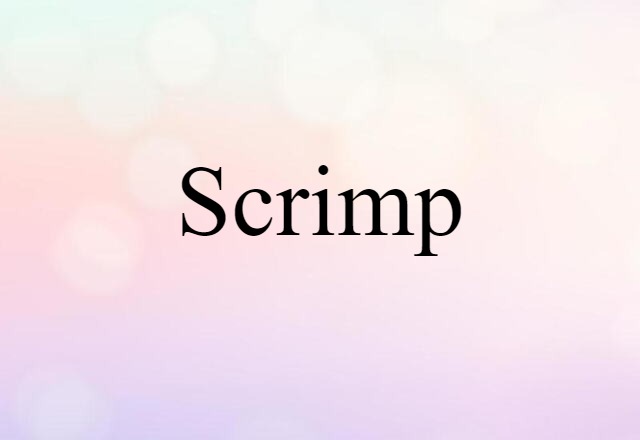 Scrimp (noun) Definition, Meaning & Examples