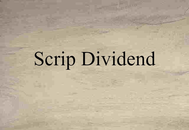 scrip dividend