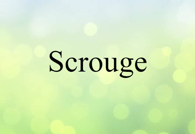 Scrouge (noun) Definition, Meaning & Examples