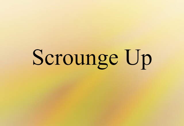 Scrounge Up (noun) Definition, Meaning & Examples