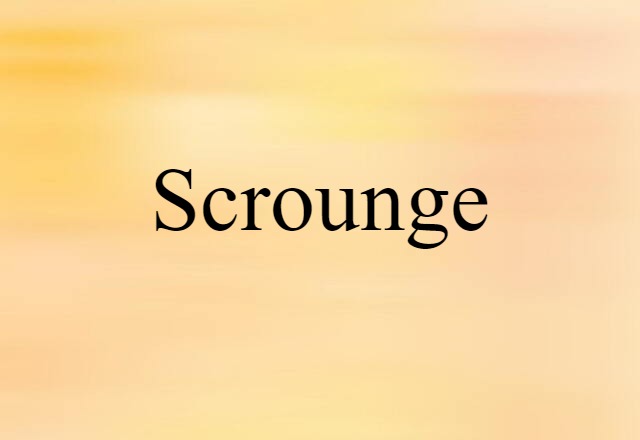 Scrounge (noun) Definition, Meaning & Examples