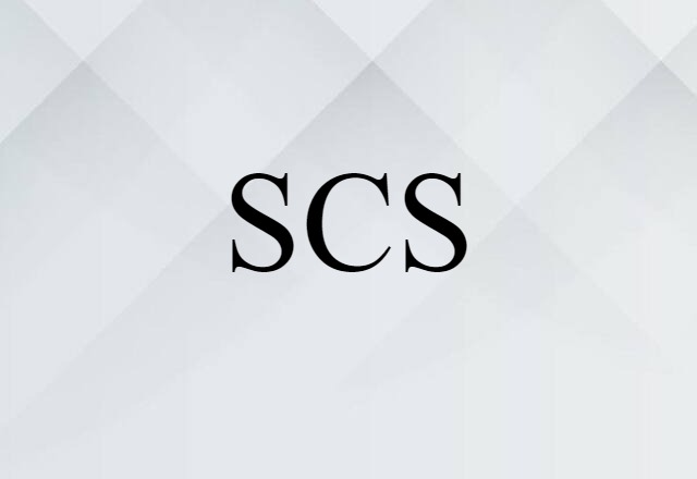 SCS (noun) Definition, Meaning & Examples