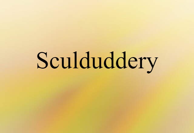 sculduddery