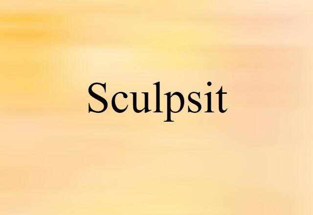 sculpsit