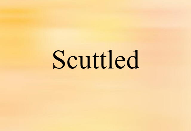 Scuttled (noun) Definition, Meaning & Examples