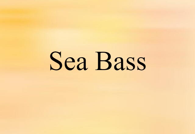 Sea Bass (noun) Definition, Meaning & Examples