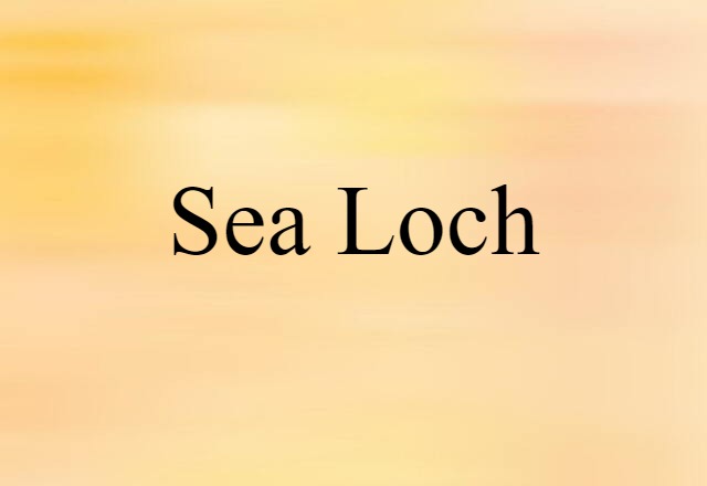 Sea Loch (noun) Definition, Meaning & Examples