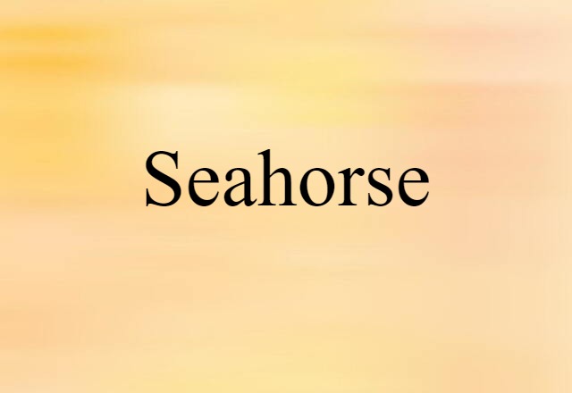 Seahorse (noun) Definition, Meaning & Examples