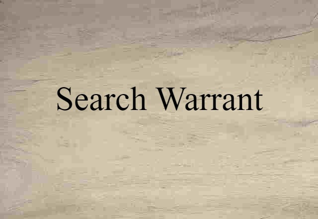 search warrant