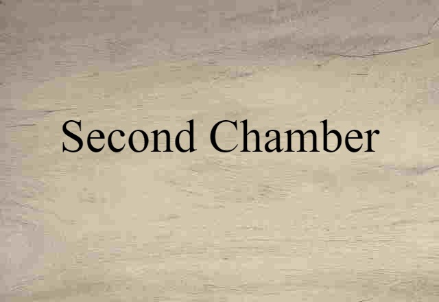 Second Chamber (noun) Definition, Meaning & Examples