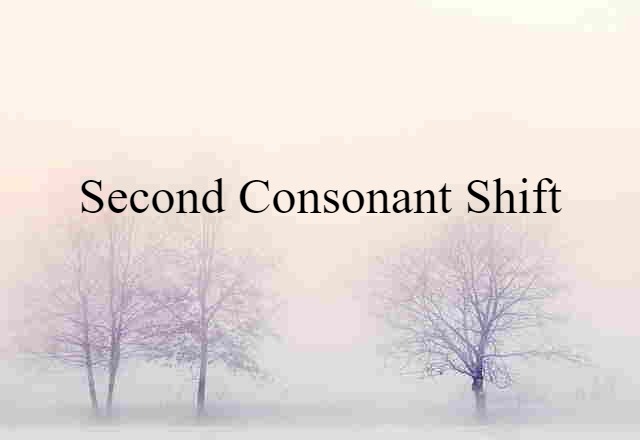 second consonant shift