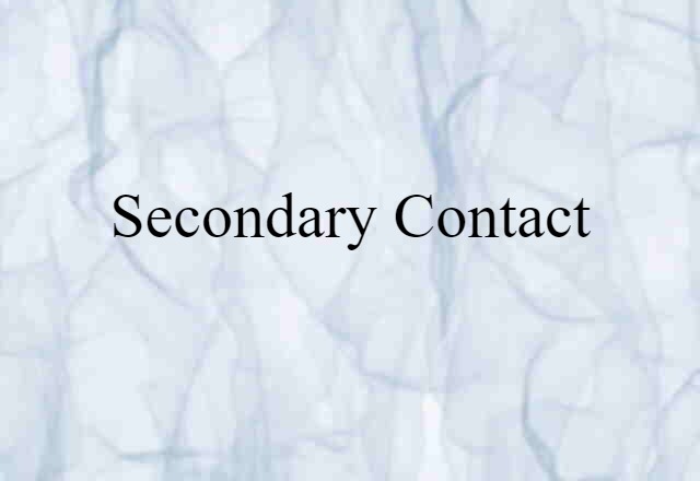 secondary contact