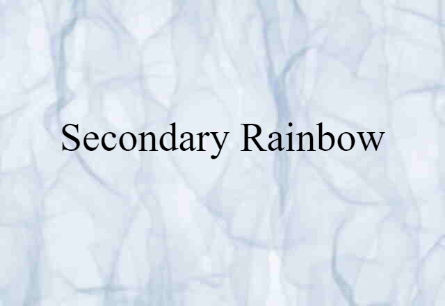 secondary rainbow