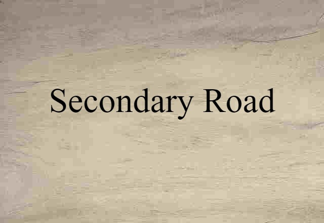 secondary road