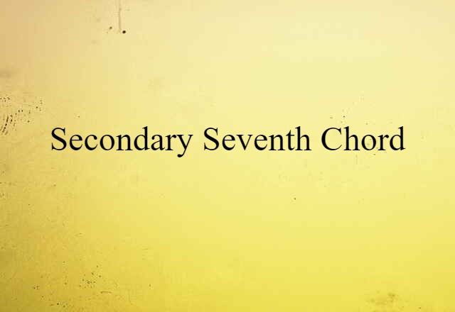 secondary seventh chord