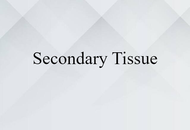 secondary tissue