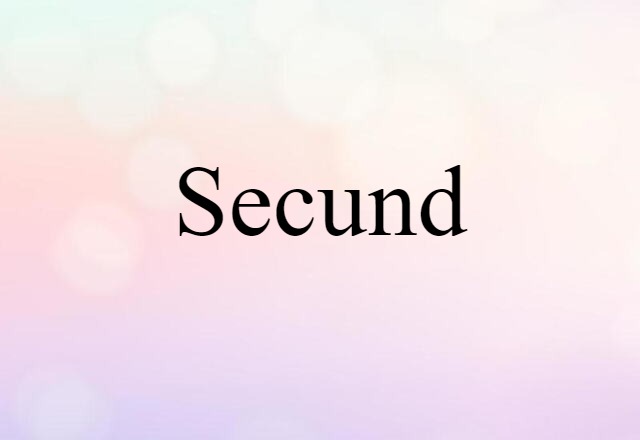 Secund (noun) Definition, Meaning & Examples