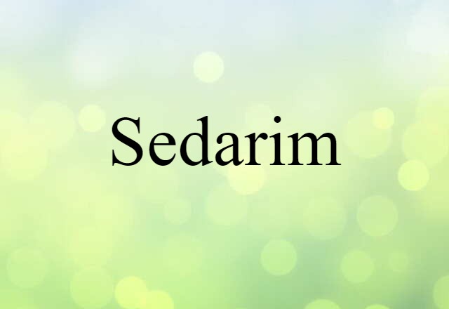 Sedarim