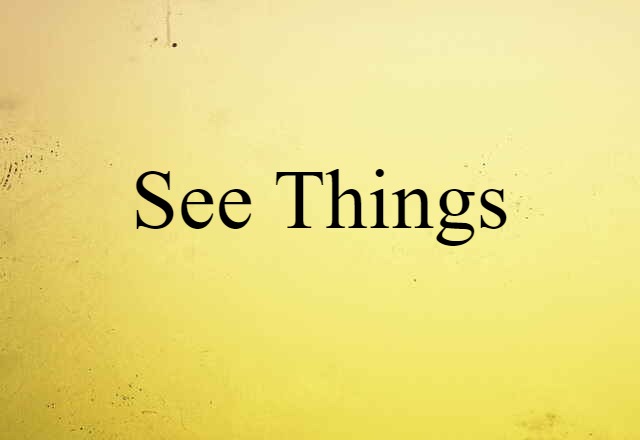 See Things (noun) Definition, Meaning & Examples