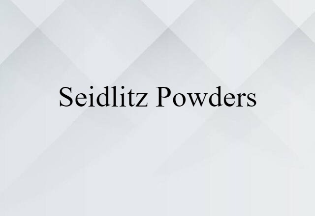 Seidlitz powders