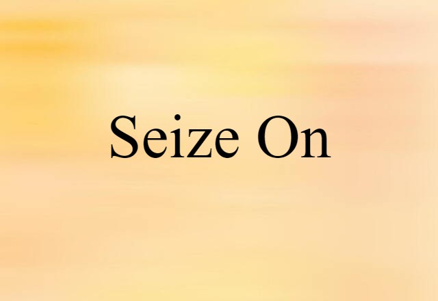 seize on