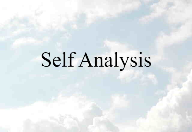 self-analysis