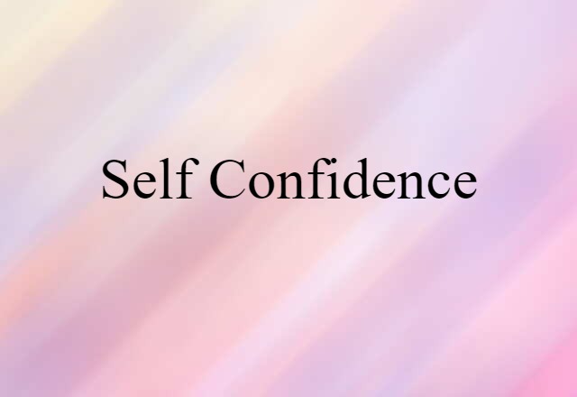 self confidence