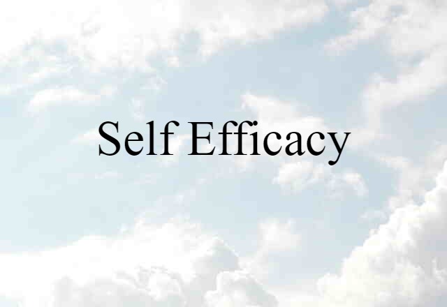 self-efficacy