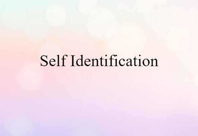 self-identification