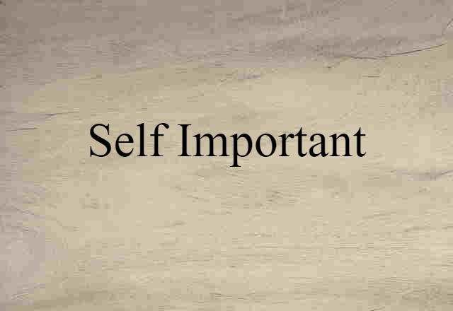 self-important