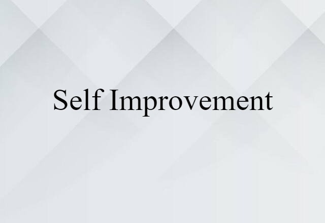 self-improvement