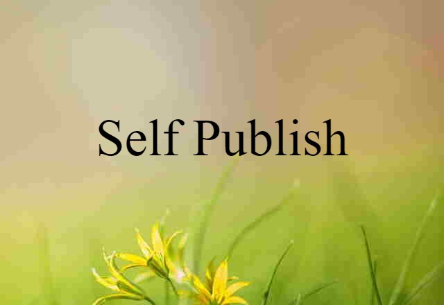 self publish