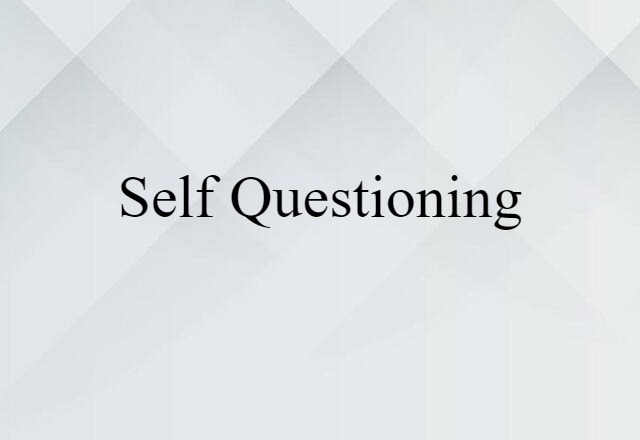 self-questioning